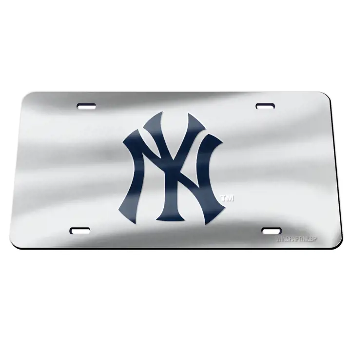 New York Yankees Étiquettes Laser SILV