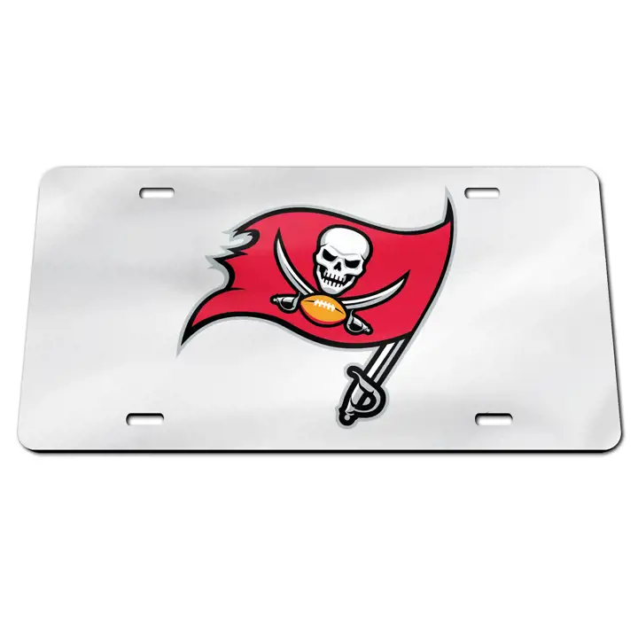 Tampa Bay Buccaneers Étiquettes Laser SILV