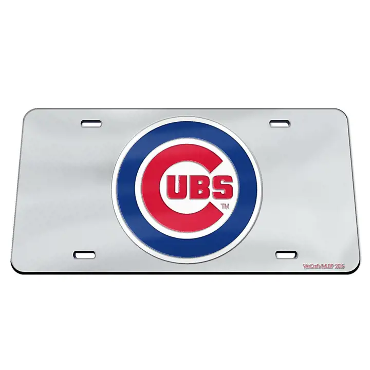 Chicago Cubs Étiquettes laser SILV