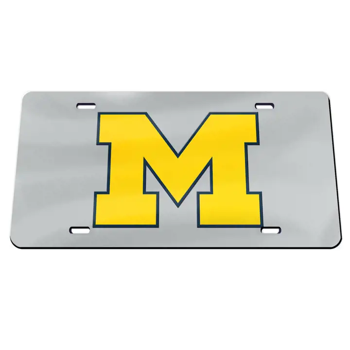 Plaques laser Michigan Wolverines SILV
