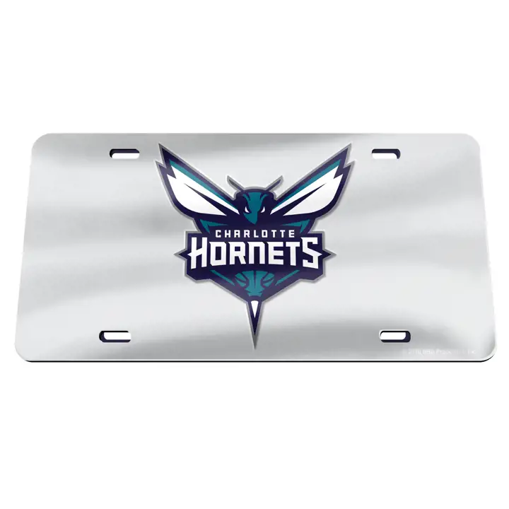 Charlotte Hornets Étiquettes Laser SILV