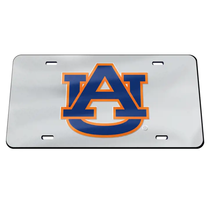 Auburn Tigers Laser Tags ARGENT