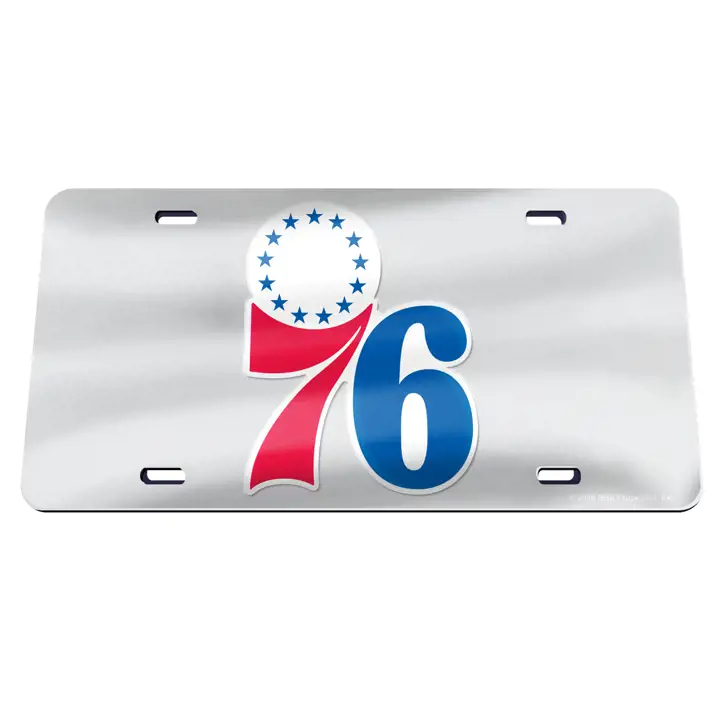 Étiquettes laser des 76ers de Philadelphie SILV