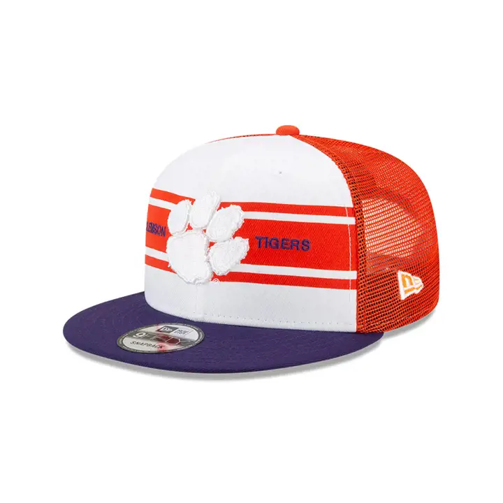 Casquette Clemson Tigers NCAA Super Stripe 9FIFTY BLANC/ORANGE