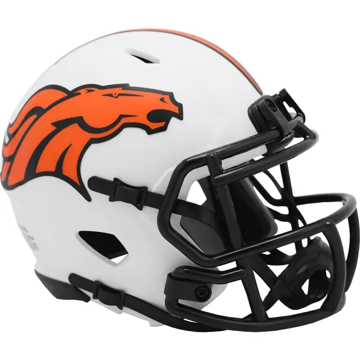 Mini-casque alternatif Denver Broncos Speed Lunar Eclipse BLANC/ORANGE