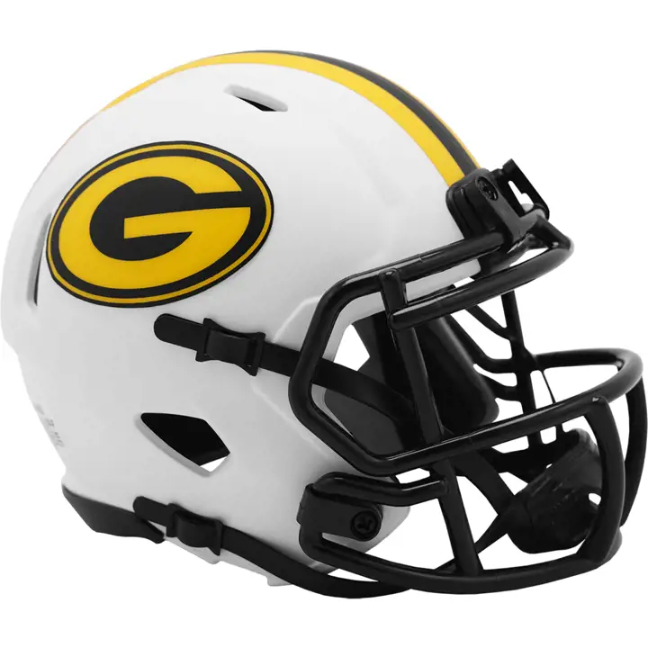 Mini-casque alternatif Green Bay Packers Speed Lunar Eclipse BLA/JAU