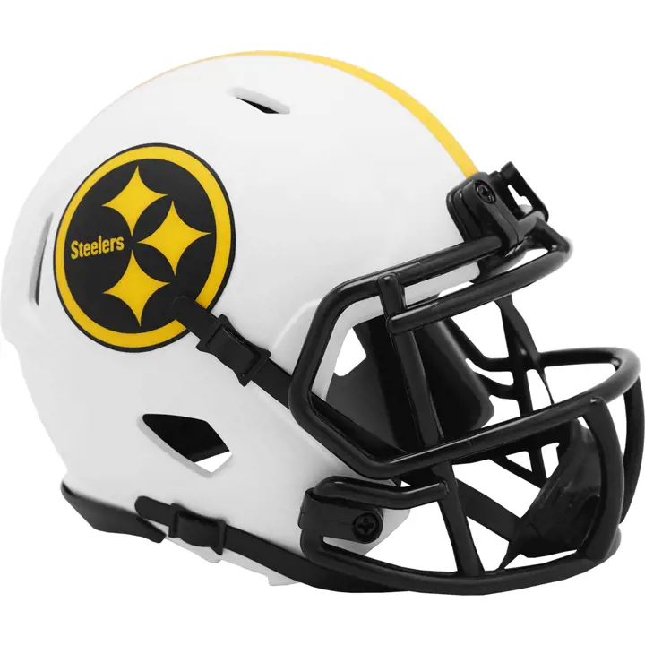 Casque miniature alternatif Pittsburgh Steelers Speed Lunar Eclipse BLAN/