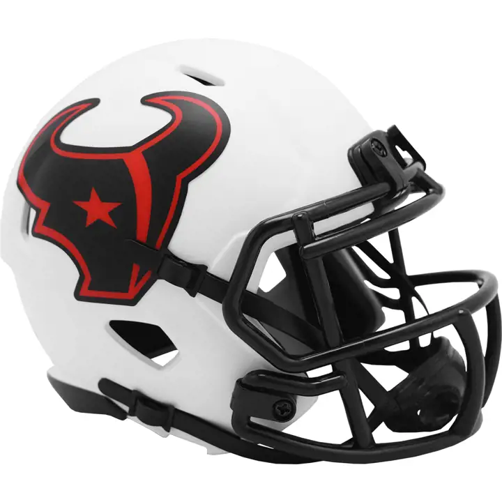 Mini-casque alternatif Houston Texans Speed Lunar Eclipse BLANC/ROUGE