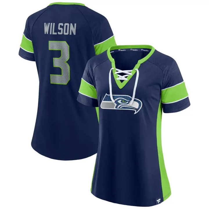 Maillot de football américain Athena fashion pour femme Seahawks NFL 21 Russell Wilson