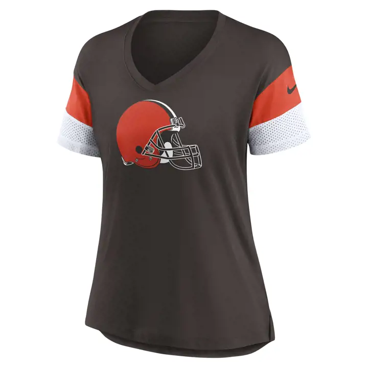 Haut en maille Dri-Fit fashion NFL Cleveland Browns pour femme 20 BRN