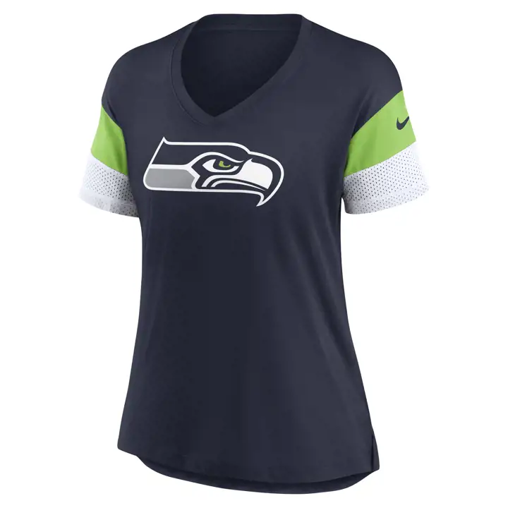 Haut en maille tendance Dri-Fit NFL pour femme Seattle Seahawks 20 NAV