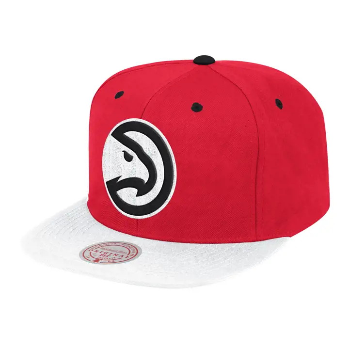 CASQUETTE SNAPBACK 2-TONS ROUGE CARDINAL/BLANC ATLANTA HAWKS NBA