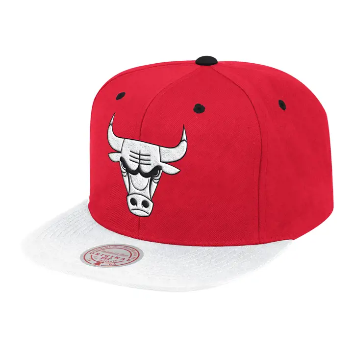 CHICAGO BULLS NBA CARDINAL ROUGE CASQUETTE DE BASEBALL BICOLORE CRED/BLC