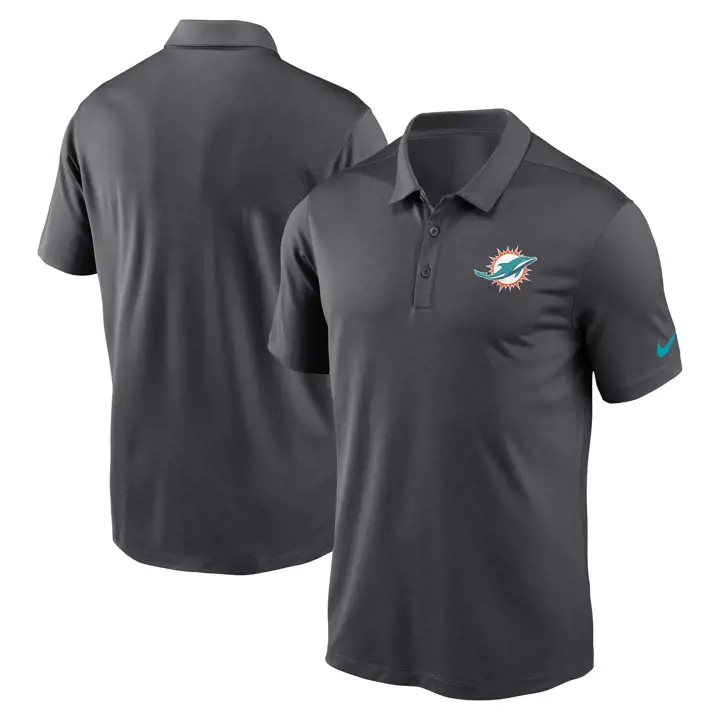 Polo NFL Nike Miami Dolphins Logo d'équipe Franchise 21 ANTHRACI