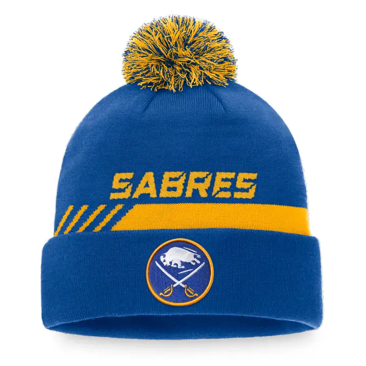 Buffalo Sabres LNH 21 LR Bonnet Revers Pompon BLEU/JAU