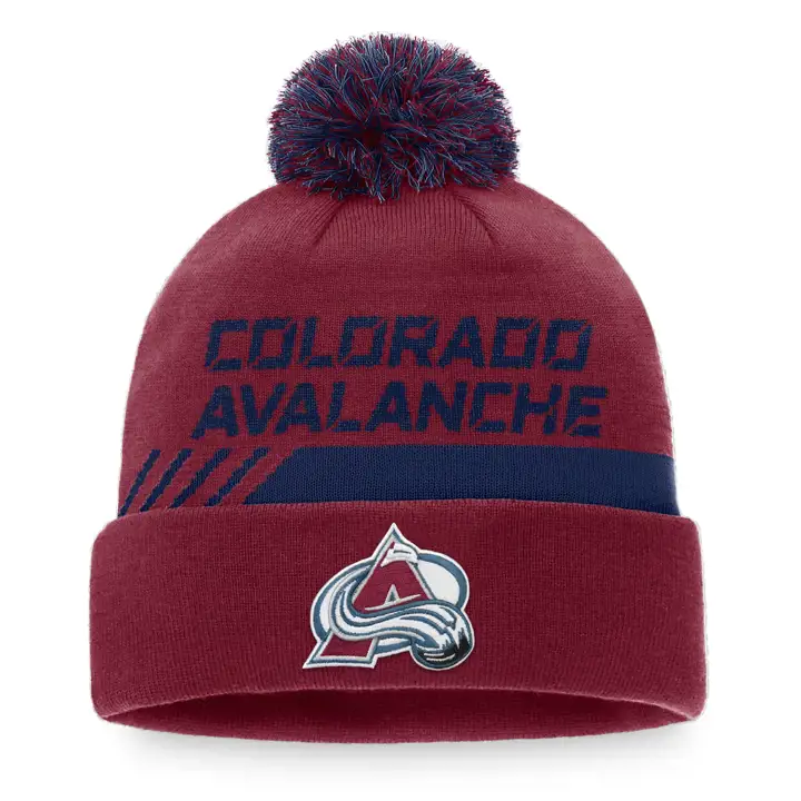 Colorado Avalanche LNH 21 LR Tuque à pompon avec revers BLEU MARINE/MAR