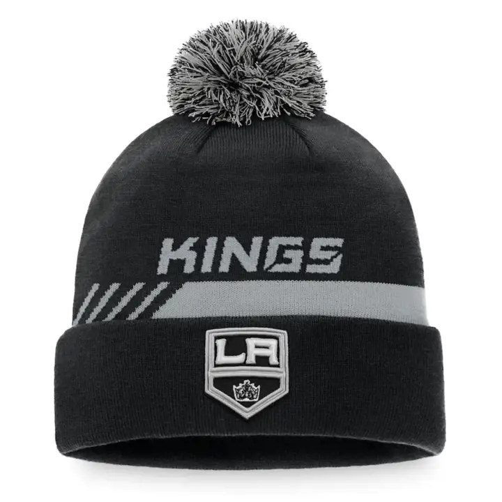 Los Angeles Kings NHL 21 LR Bonnet revers pompon NOI/GRI