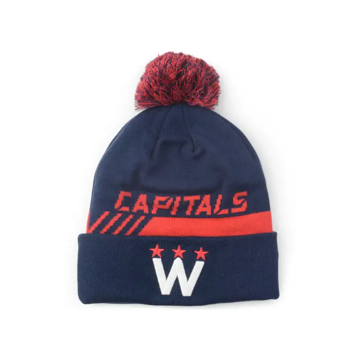 Bonnet à revers pompon Washington Capitals LNH 21 ALT LR Marine/Rouge