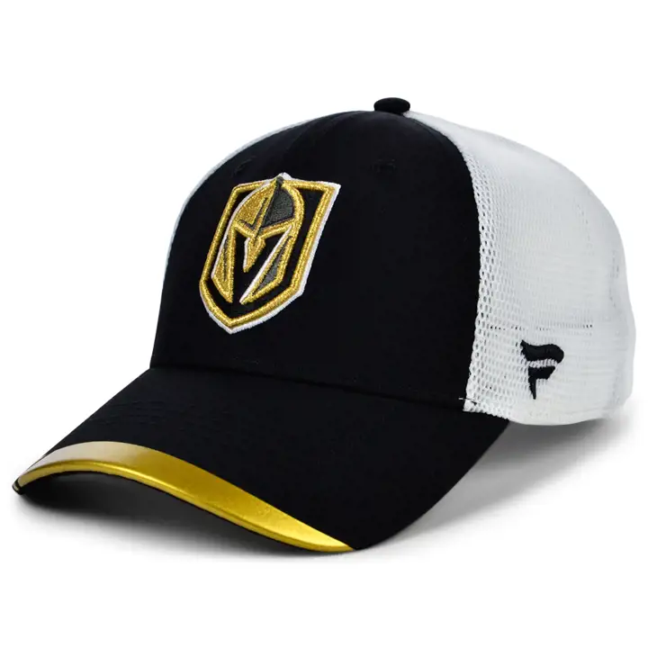 Vegas Golden Knights Casquette Trucker authentique NHL Pro LR Noir/Blanc
