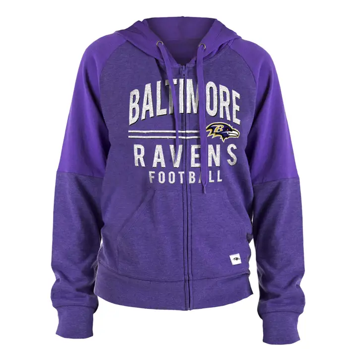 Sweat à capuche zippé NFL Baltimore Ravens pour femme