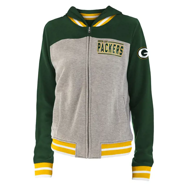 Veste vintage zippée NFL pour femme Green Bay Packers g/v