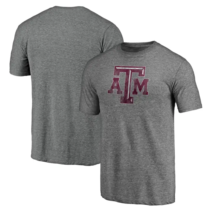T-shirt chiné avec grand logo NCAA Texas A&M Aggies CHARBON