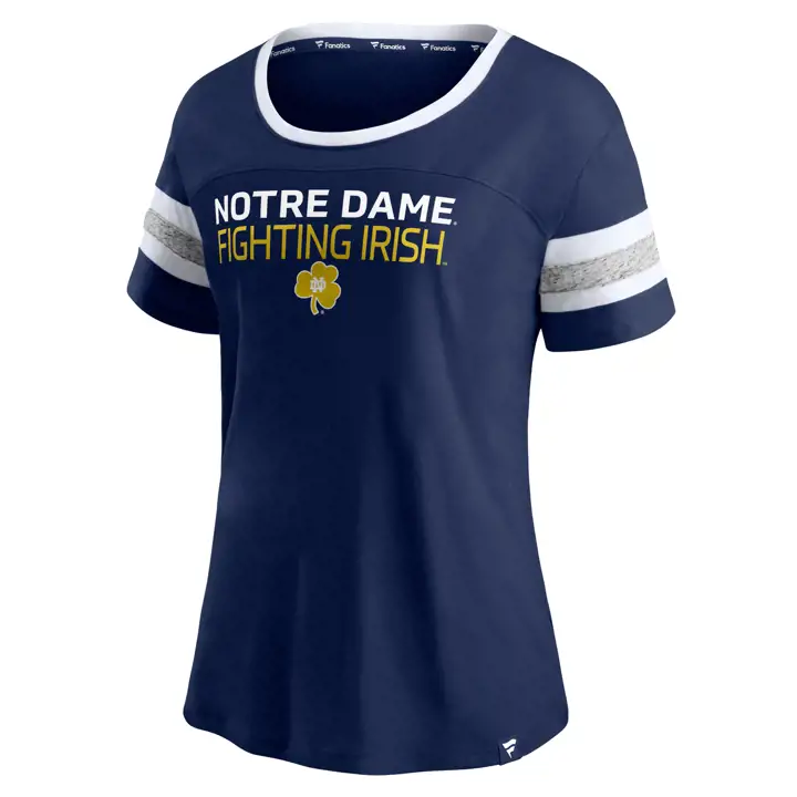 T-shirt rayé à manches Notre Dame NCAA Women's Block Party