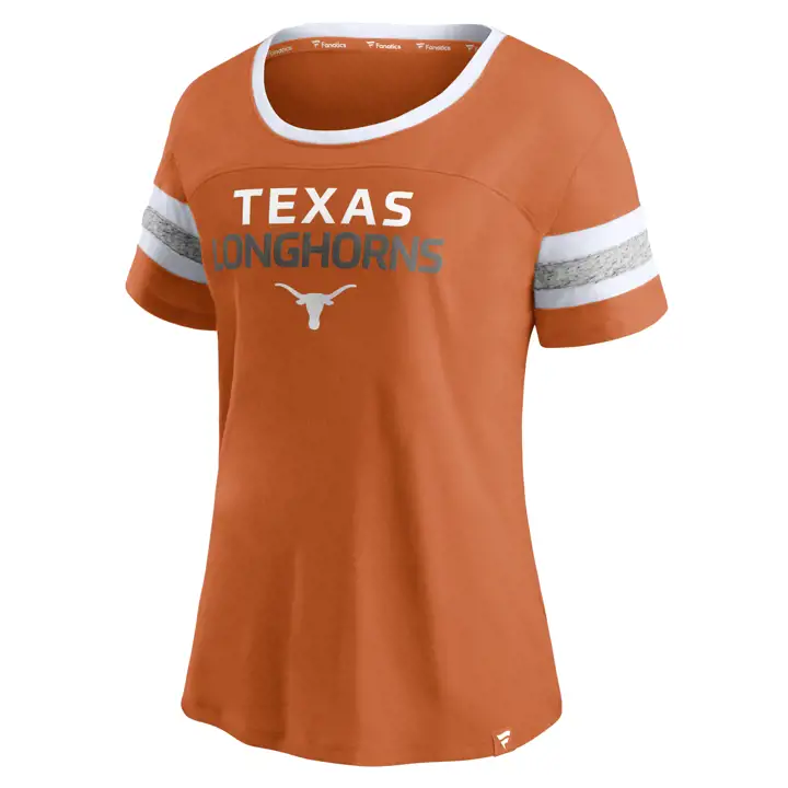 T-shirt à manches rayées Texas Longhorns NCAA pour femme