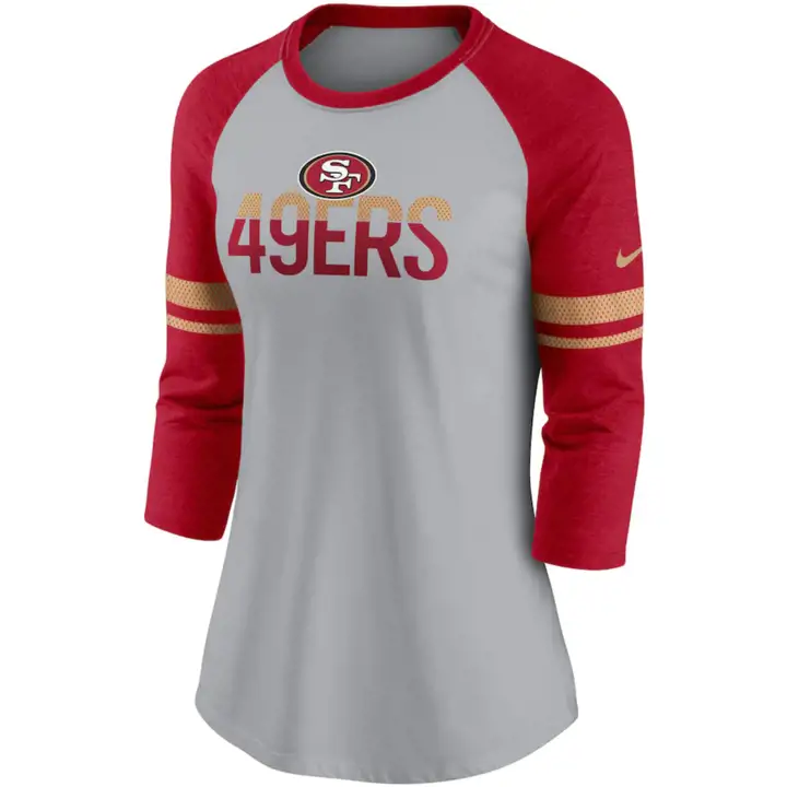 San Francisco 49ers NFL Femme Manche 3/4 Rayé Raglan 21