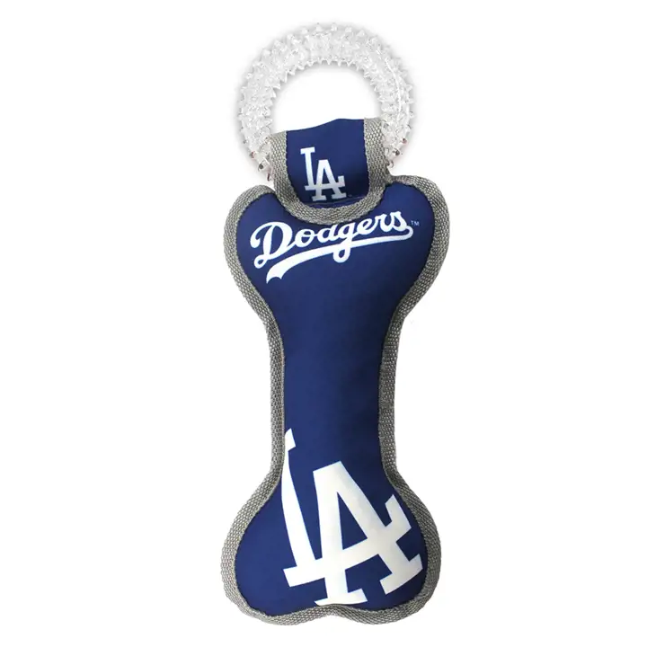 Jouet pour chien en forme d'anneau et d'os, Los Angeles Dodgers