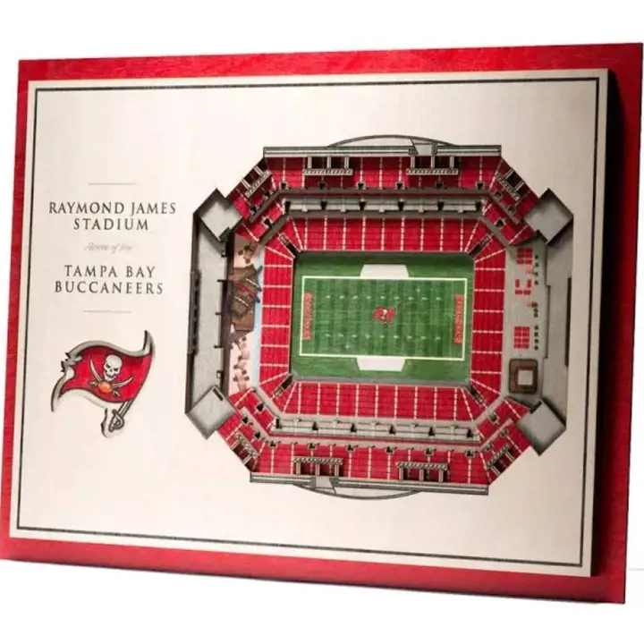 Décoration Murale 3D Superposée Tampa Bay Buccaneers StadiumView AST