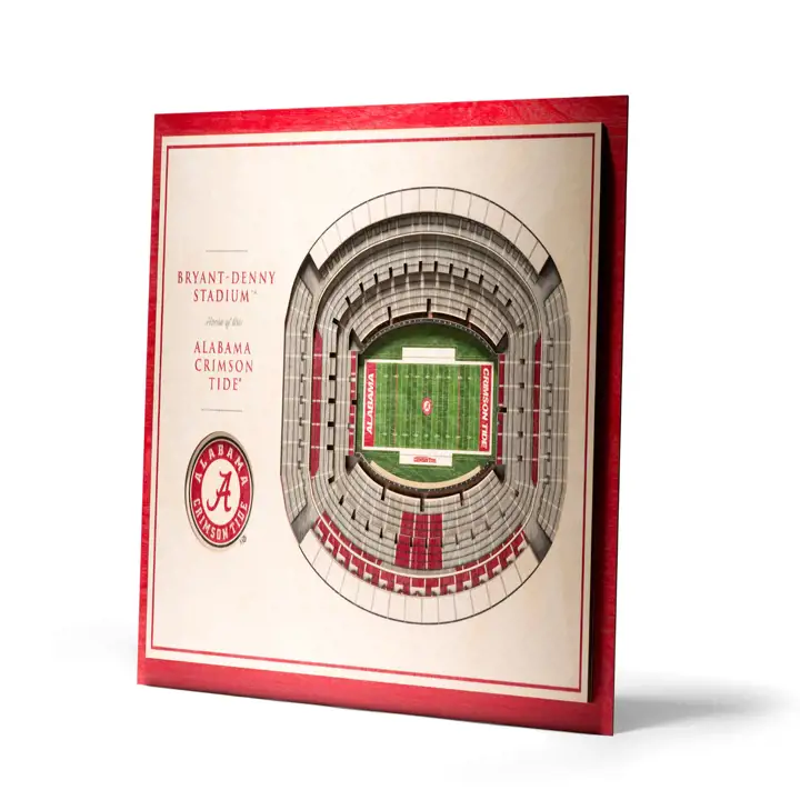 Alabama Crimson Tide 5 couches StadiumView Art mural AST