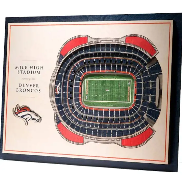 Décoration murale 5 couches StadiumView Denver Broncos AST