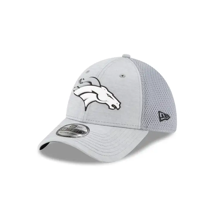Denver Broncos NFL Caoutchouc Avant 39THIRTY Neo GRIS FONCÉ