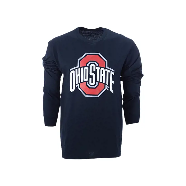 T-shirt à manches longues Ohio State Buckeyes NCAA Grand logo Noir
