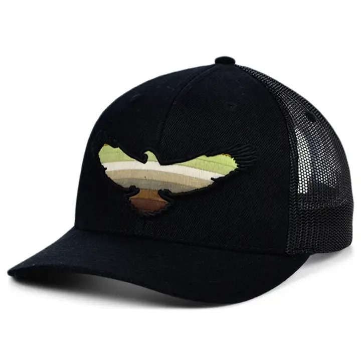 Casquette trucker incurvée dégradé noir collection Eagle Animal
