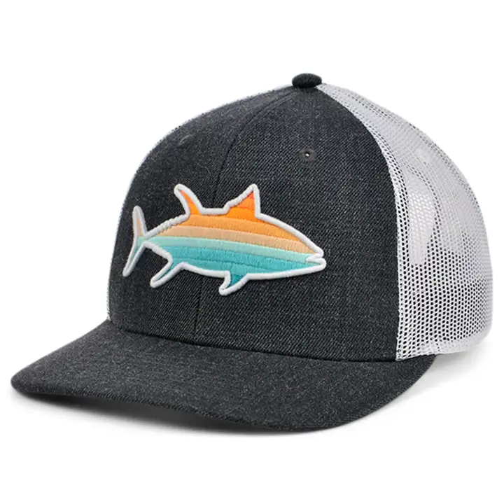 Casquette trucker courbée dégradée Thon DKGRY/WHT/ORG