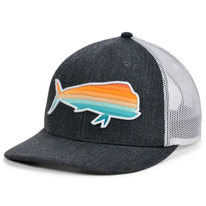 Mahi Mahi Fish Collection Casquette Trucker Incurvée Dégradé GRYFONCÉ/BLANC/