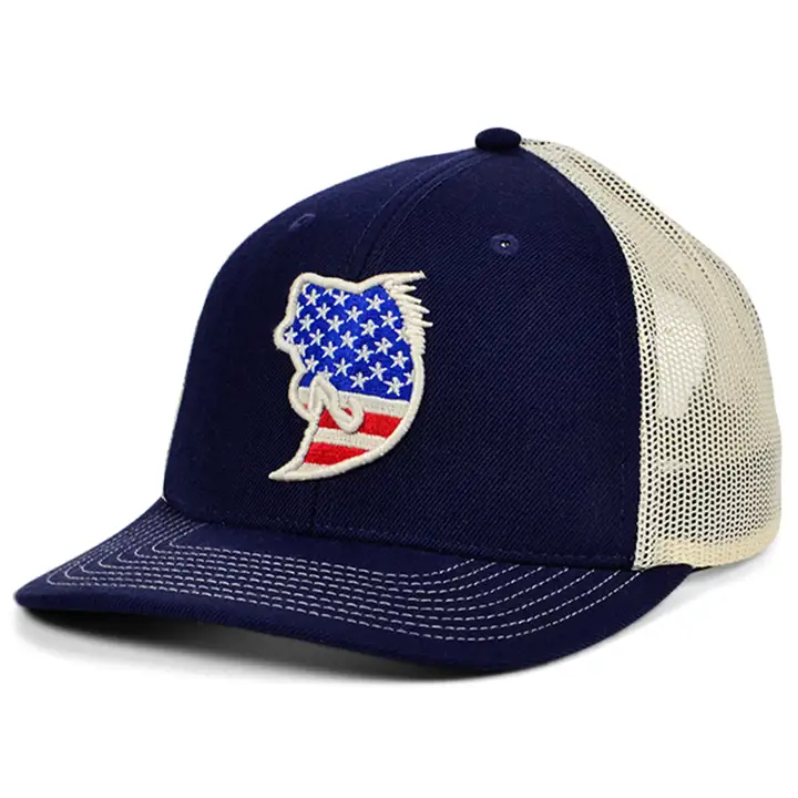 Collection de poissons achigans incurvée Trucker USA MARINE