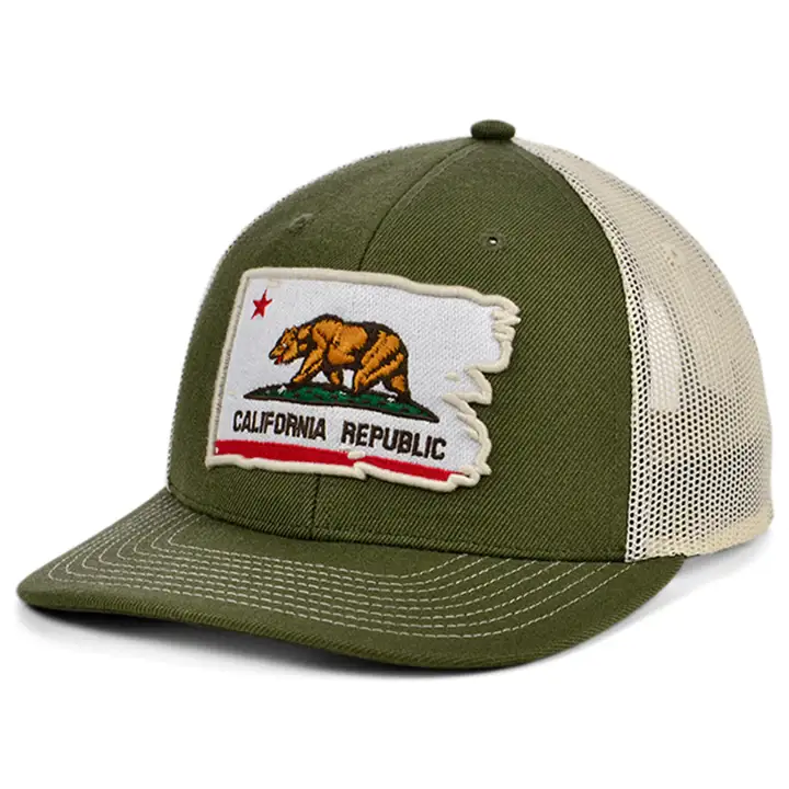 California T&T Flag Curved Trucker OLV