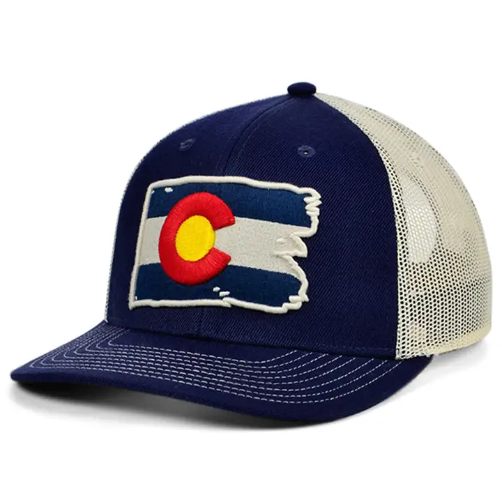 Colorado T&T Flag Curved Trucker BLEU MARINE