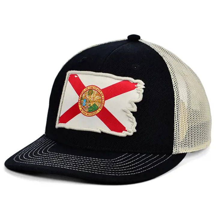 Casquette Trucker incurvée drapeau Floride T&T NOIR