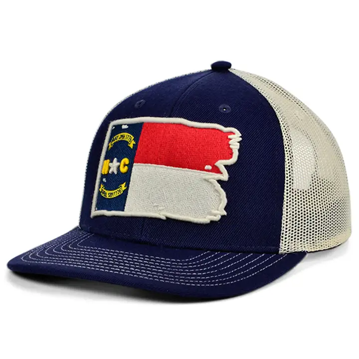 Casquette trucker incurvée drapeau Trinité-et-Tobago Caroline du Nord BLEU MARINE
