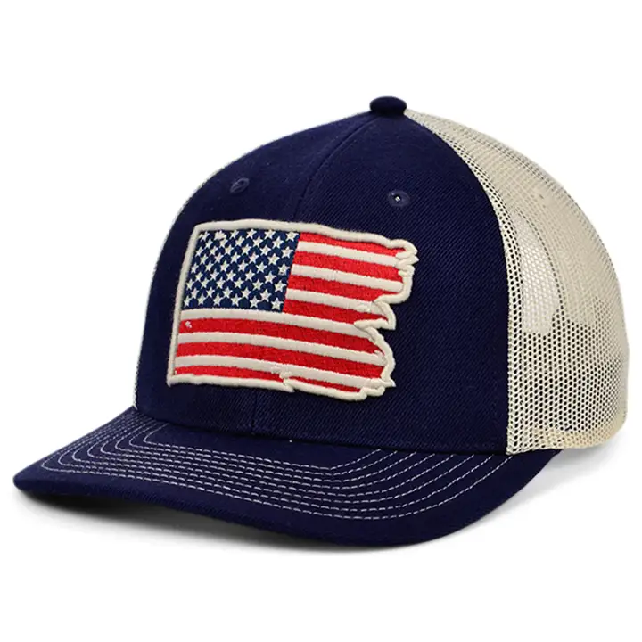 Casquette Trucker incurvée drapeau USA T&T MARINE