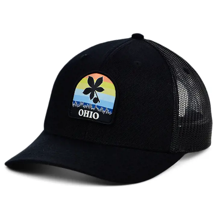 Ohio Views Curved Trucker BLK