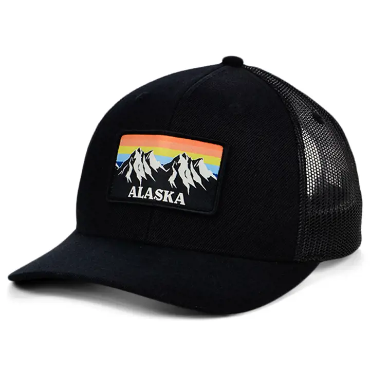Alaska Views Casquette Trucker Courbée Noire