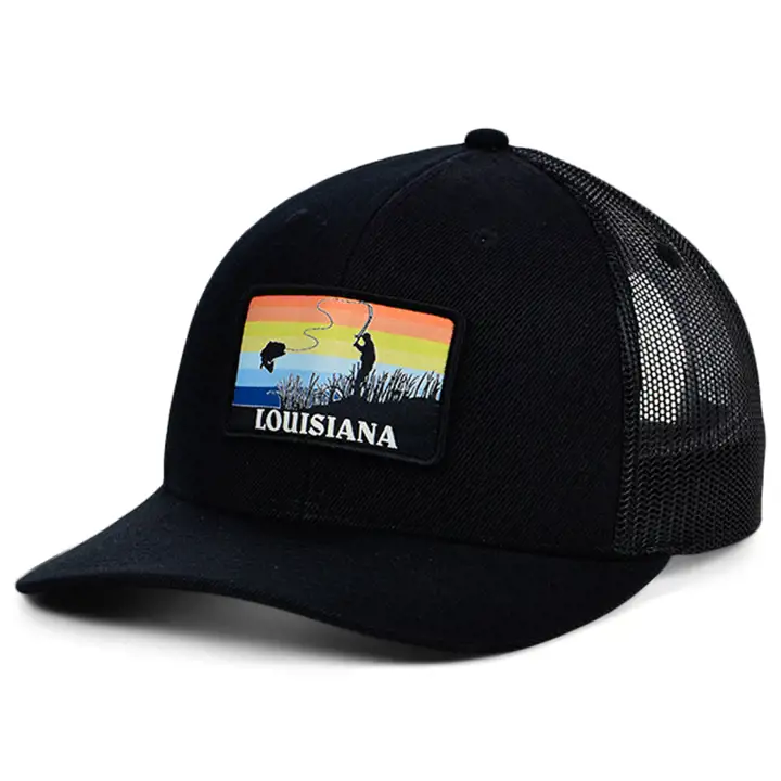Casquette trucker courbée Louisiana Views noire