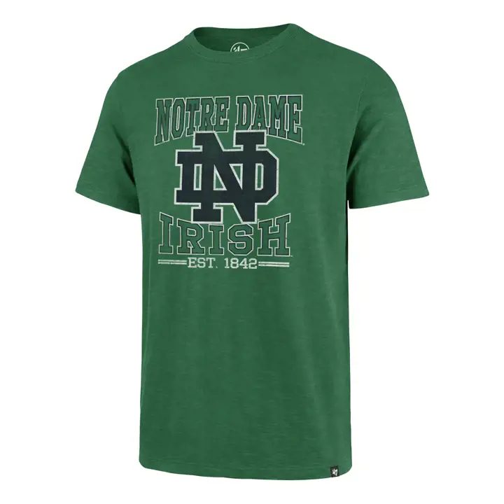 T-shirt de rugby vert à blocs NCAA Notre Dame Fighting Irish
