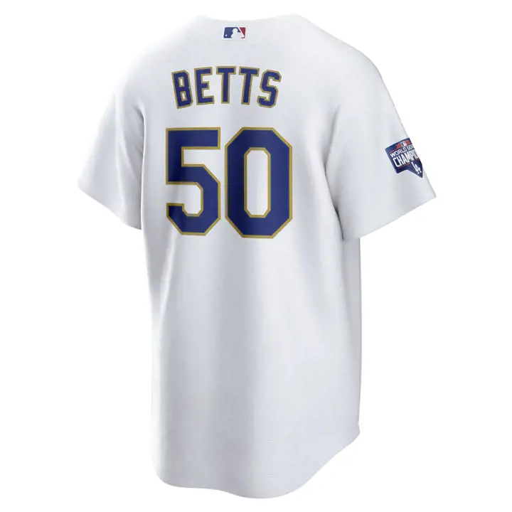Maillot Réplique Officiel Nike MLB Gold des Dodgers Mookie Betts H