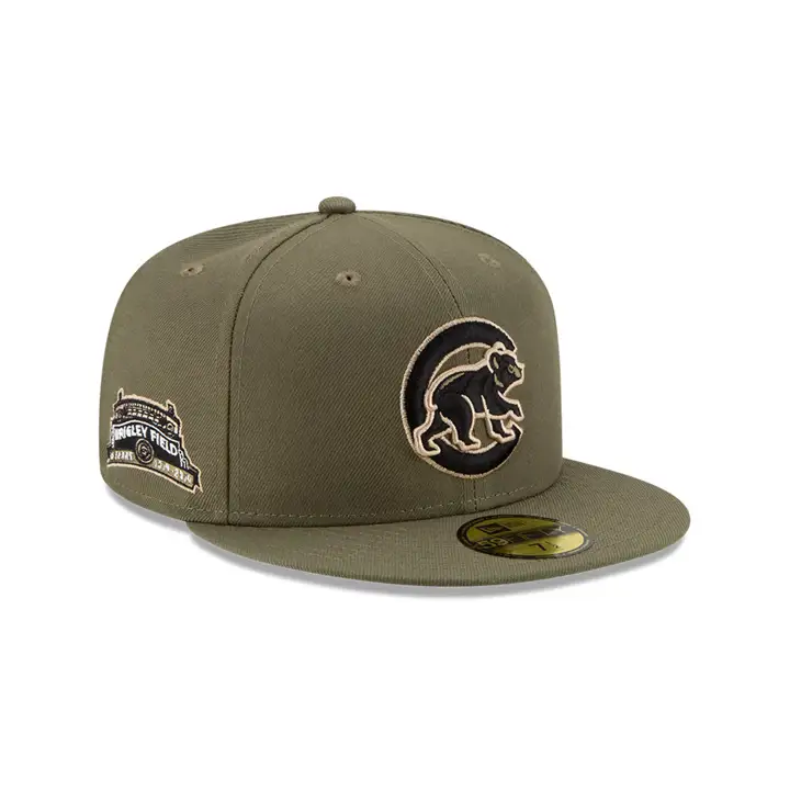 Chicago Cubs MLB COLOR UV 59FIFTY OLIVE/WLAND 100th ANN OLV/
